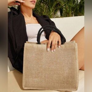Jute Tote Burlap Bag- 3 Available Same Sizes